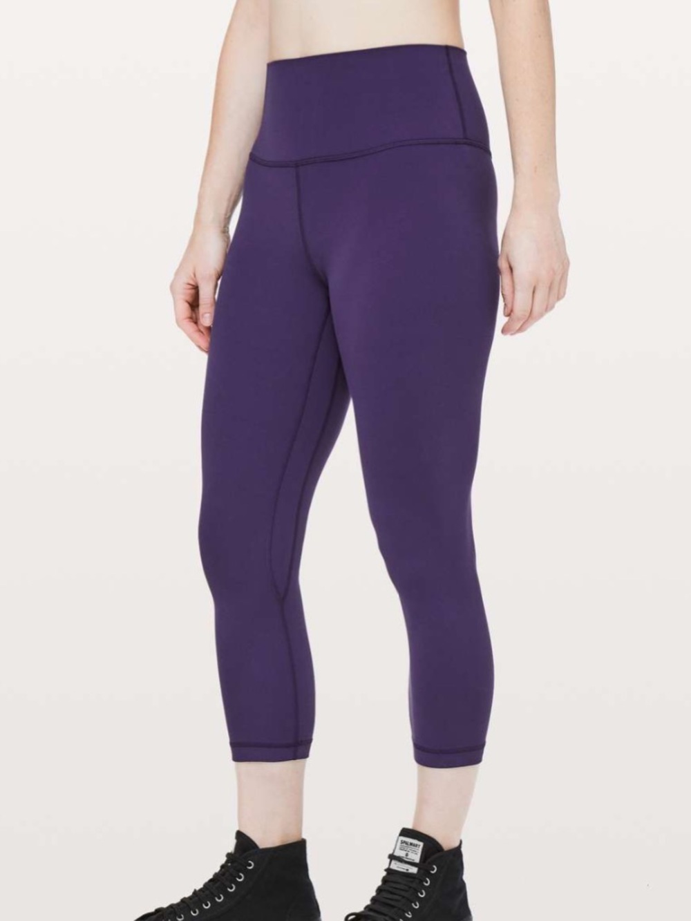 Lululemon align crop 21” leggings size 4 in dark shadow purple eggplant